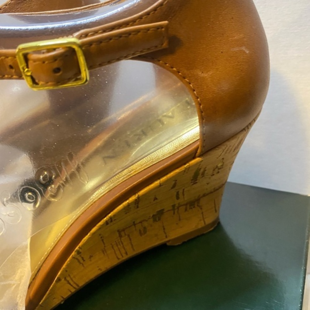 Ralph Lauren Harleen‎ 8B 100% Leather Upper Cork Wedge - Picture 3 of 4
